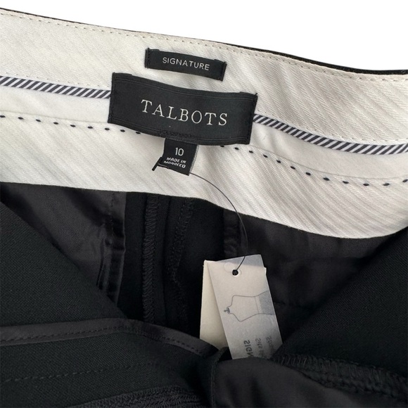 NWT Talbots Signature Black Ankle Pants Classic Work Trousers Size 10 - Picture 4 of 6